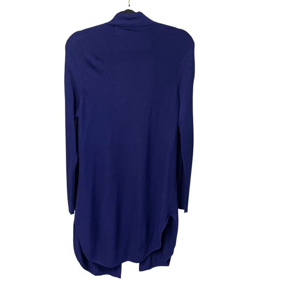 Eileen Fisher Pure Merino Wool Open Front Duster Cardigan Purple Womens Large - Picture 5 of 7